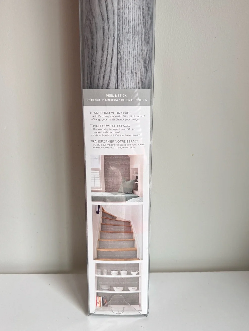 Wall Pops! Peel & Stick NuWallpaper Grey NU2240 Salvaged Wood Shiplap New